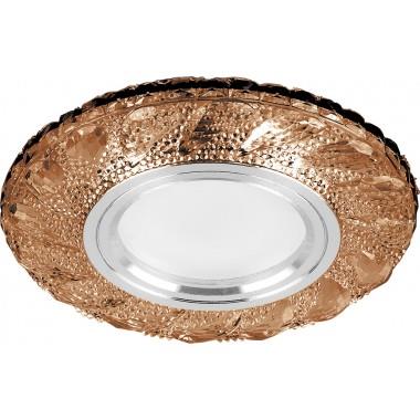 Распродажа! Светильник встраиваемый Feron с белой LED подсветкой CD907 потолочный MR16 G5.3 коричнев