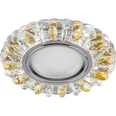 Распродажа! Светильник встраиваемый Feron с белой LED подсветкой CD914 потолочный MR16 G5.3 прозрачн
