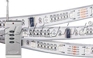 Распродажа! 12W RGB Лента комплект с ПДУ 12V  (5060, 240 LED) 14мм 5м комплект IP65