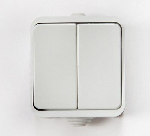 ASD 3200 Выключатель 2кл ACQUA белый П/ГЕРМ IP44