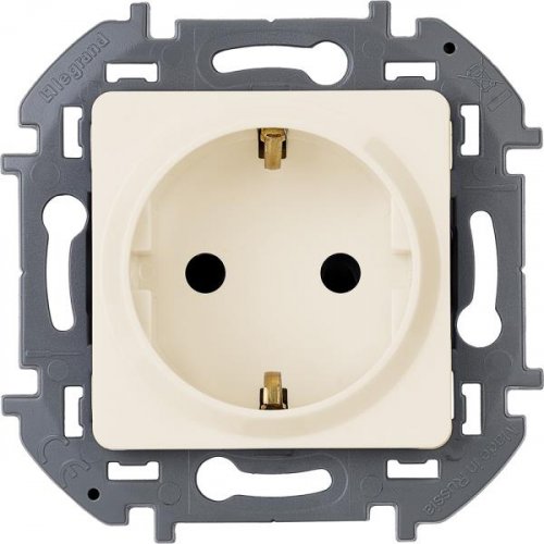 INSPIRIA - слон.кость Розетка 2К+З - немецкий стандарт - 16 А - 250 В~
