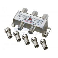 ДЕЛИТЕЛЬ (05-6103) ТВ краб 4+5 шт. F "BOX" "Silver" Rexant