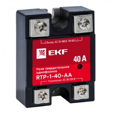 Реле твердотельное однофазное RTP-40-AA  40А,  управление AC 50 Гц 90...250В EKF