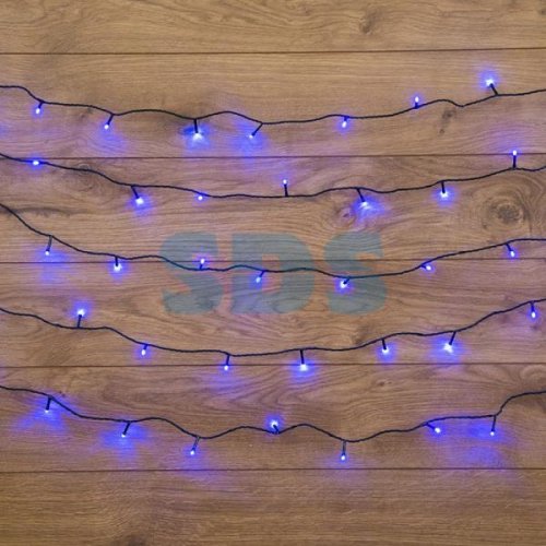 Гирлянда "Твинкл Лайт" 10 м, темно-зеленый ПВХ, 80 LED, цвет: Синий IP20 -20C