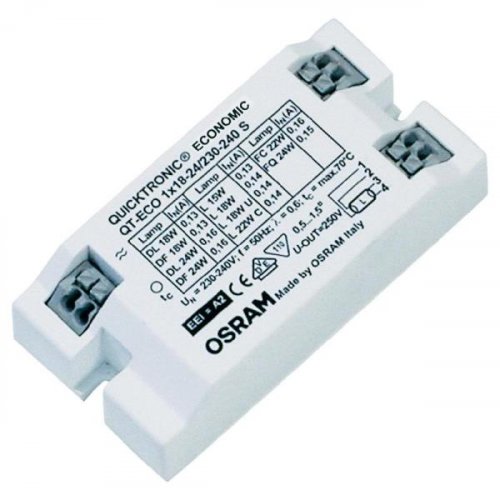 Электрон. ПРА 1х18 ЭПРА QT ECO 1х18-24/230-240S компакт+линейн. люм 80x40x22 Osram
