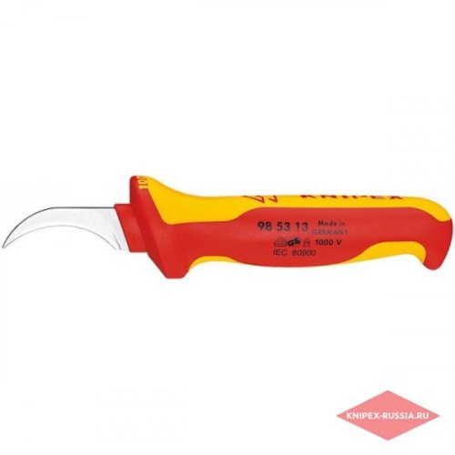 Нож для снятия изоляц. 190мм R-40мм "Knipex" 1000 V