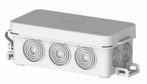 Коробка мембрана106х45х34 распаячная открытой установки IP54 Hegel 10 выходов