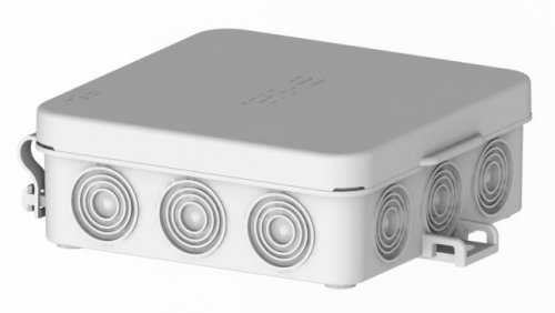 Коробка мембрана 103х103х32 распаячная открытой установки IP54 Hegel 12 выходов