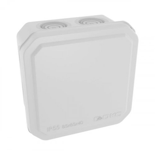 DKC Коробка ответвит 85х85х40мм с 8+2 вводами  IP55 д.20/20мм