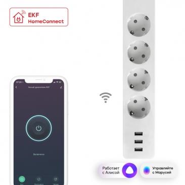 Умный удлинитель Connect Wi-Fi EKF 