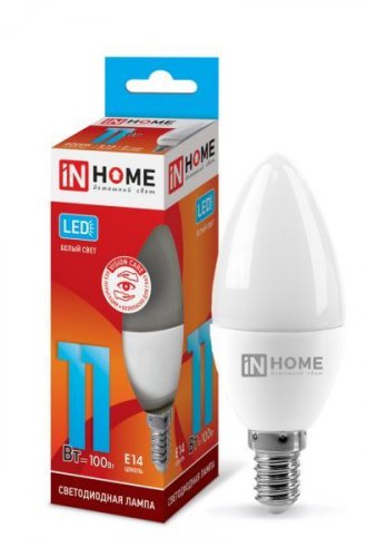 Лампа 11w LED-СВЕЧА-VC 11Вт 230В Е14 4000К 1050Лм IN HOME