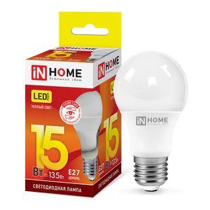Лампа 15w LED-A60-VC 230В Е27 3000К 1350Лм IN HOME