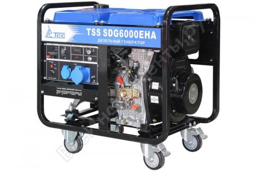 Генератор дизельный TSS SDG 6000EHA  6,0кВт 220В 1фаз. (разъем АВР)