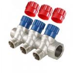 Коллектор Valtec 1" ВР/НР 3 выхода 3/4 НР с вентилями - "евроконус" VTc.560.NE.060503