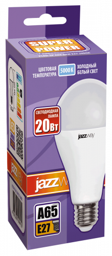 Лампа 20w PLED- SP A65 20w E27 5000K 230/50  Jazzway
