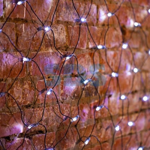 Гирлянда "Сеть" 2,5х2,5м, IP65 -40С, черный ПВХ, 432 LED Белые