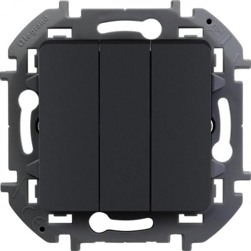 INSPIRIA - антрацит Выключатель трехклавишный - замена 673543