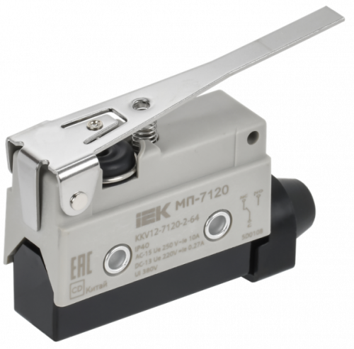 Микропереключатель концевой МП-7120 рычаг IP40 IEK