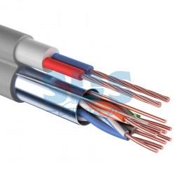 Кабель Мульти FTP 4PR 24AWG CAT5e + 2х0.75мм²., черный наружний REXANT для видео