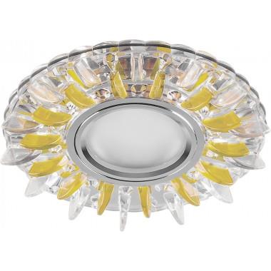 Распродажа! Светильник встраиваемый Feron с белой LED подсветкой CD911 потолочный MR16 G5.3 прозрачн