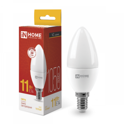 Лампа 11w LED-СВЕЧА-VC 11Вт 230В Е14 3000К 1050Лм IN HOME