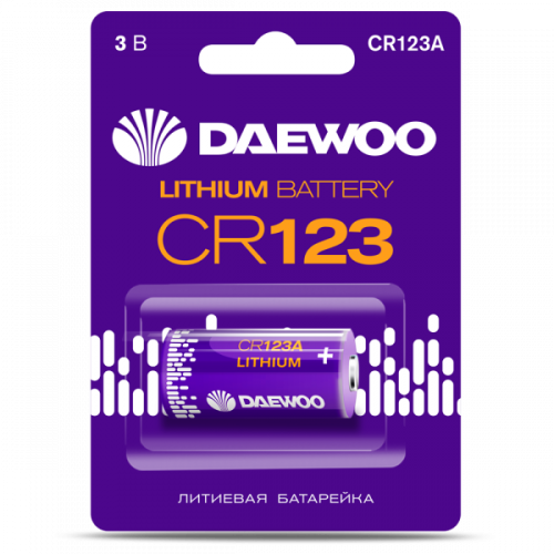 CR 123 Батарейка литиевая CR 123 DAEWOO BL-1