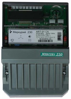 3-ф счетчик Меркурий 230АRT-03RN, 5-7.5А,ЖКИ,RS485, многотарифный