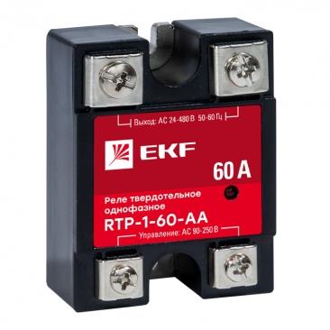 Реле твердотельное однофазное RTP-60-AA 60А, управление AC 50 Гц 90...250В EKF