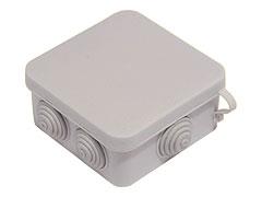 Коробка 85х85х40 распаячная открытой установки с втулками,  IP 55 HEGEL 