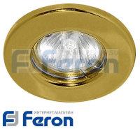 Светильник встраиваемый Feron DL10 потолочный MR16 G5.3 золотистый