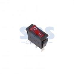 Выключатель клавишный 250V 15А (3с) ON-OFF красный с подсветкой (RWB-404, SC-791, IRS-101-1C) REXANT