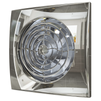 Вентилятор осевой вытяжной AURA 4C Chrome с обратным клапаном D100, декоративный