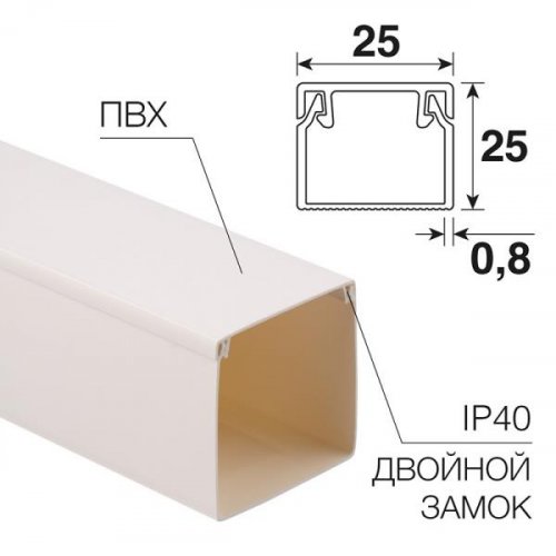 Кабельный канал 25х25 (32м.) белый REXANT