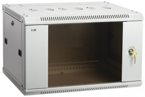 Шкаф LINEA W 12U 600x450мм дверь стекло, RAL7035