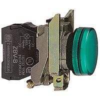 Сигнальная лампа зеленая 220V в сборе