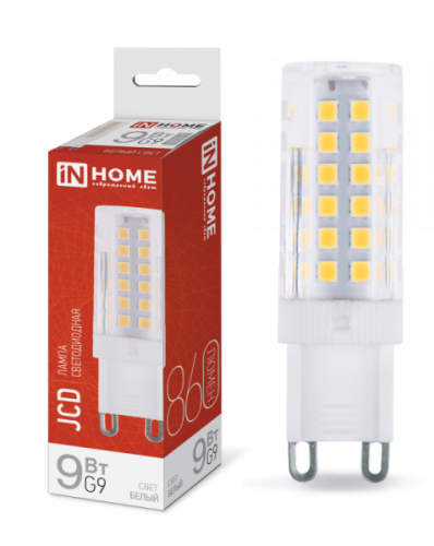 Лампа 9w LED-JCD 9Вт 230В G9 4000К 860Лм IN HOME