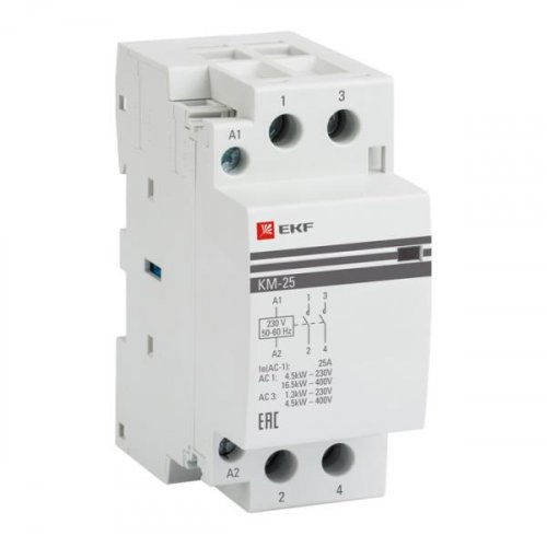Контактор модульный КМ 63А NО+NC (2 мод.) EKF PRO
