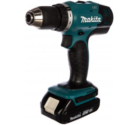 Дрель акк.MAKITA 18 В, БЗП.13мм, 2скор, 42нм, 1,8кг, 2акк.Li-ion.1.5Ач, кейс