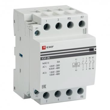 Контактор модульный КМ 25А 2NО+2NC (3 мод.) EKF