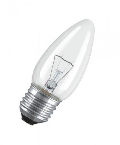 Лампа B CL 60w  E27 свеча прозр.OSRAM