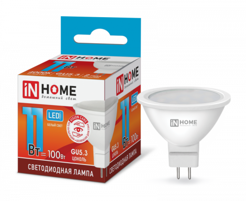 Лампа 11w LED-JCDR-VC 230В GU5.3 4000К 990Лм IN HOME