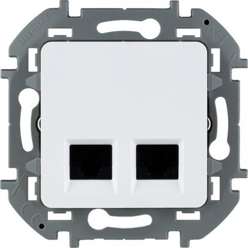 INSPIRIA - белый Розетка компьютерная 2ХRJ45 5e UTP
