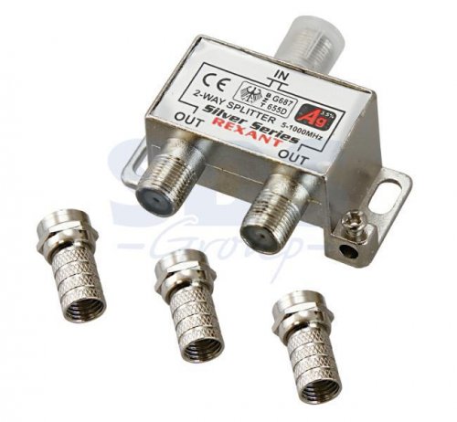 ДЕЛИТЕЛЬ (05-6101) ТВ краб 2+3 шт. F "BOX" "Silver" Rexant